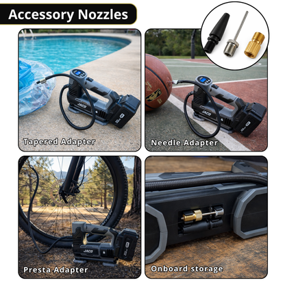 20V Cordless Tire Inflator Portable Air Compressor | 4.0Ah Lithium-Ion Battery Powered Air Pump